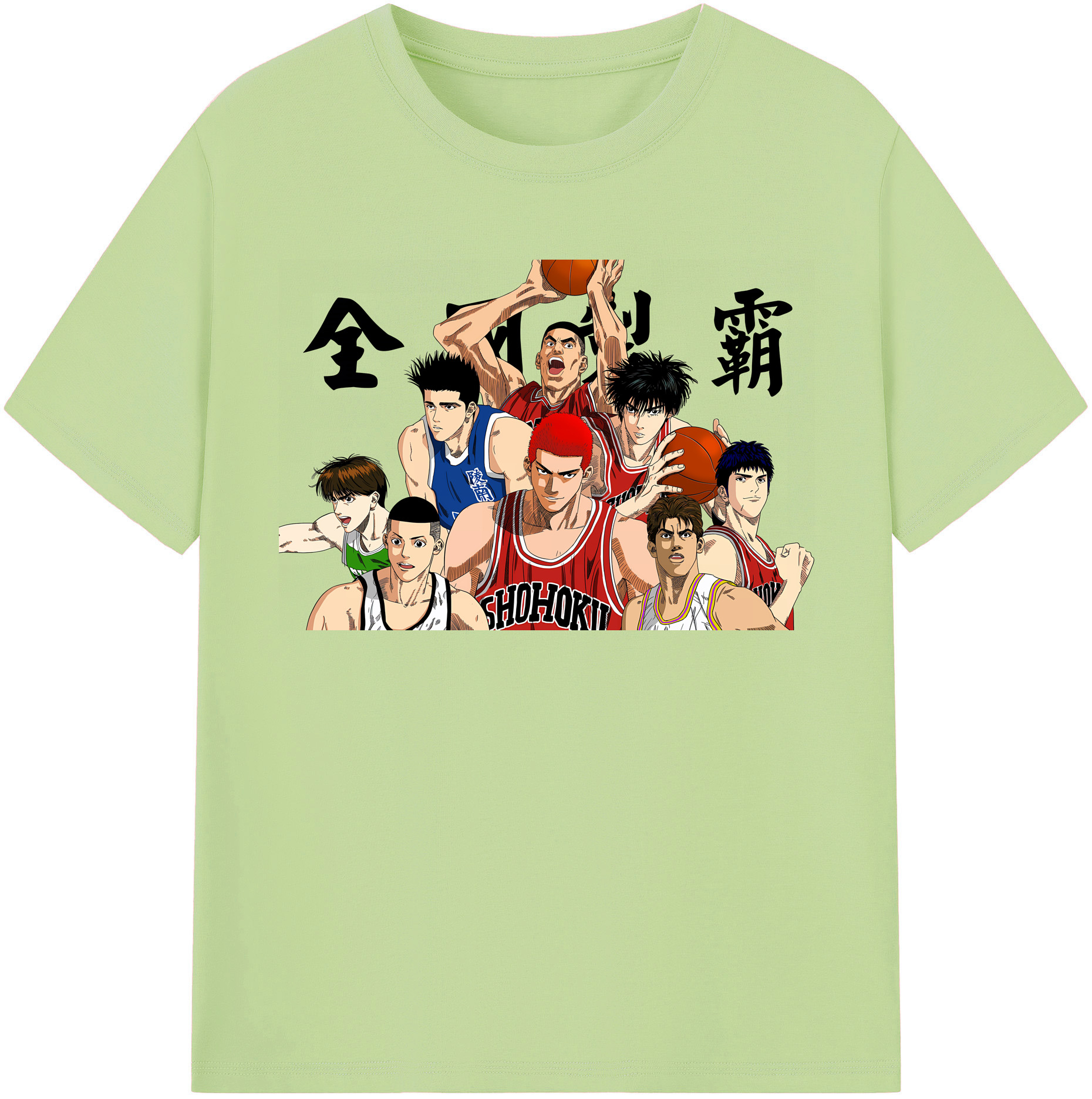 SLAM DUNK／スラムダンク 綿100％半袖Tシャツ（フロントプリント）